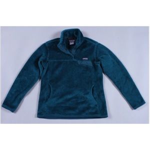 teal patagonia fleece pullover